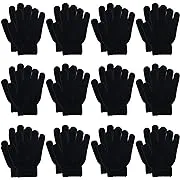 Cooraby 12 Pairs Kid's Winter Magic Gloves Children Stretchy Warm Magic Gloves Boys or Girls Knit Gloves