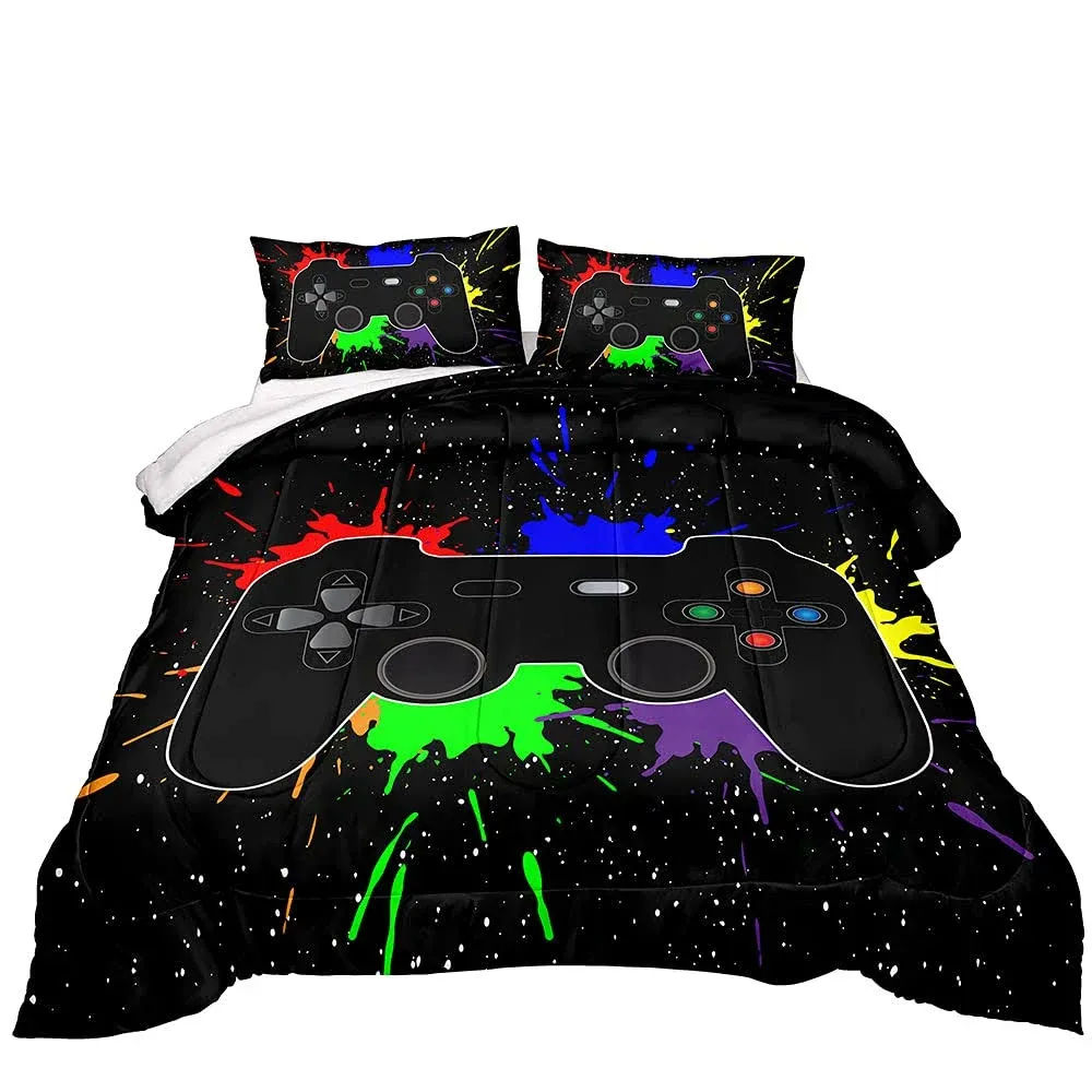 Z.Jian HOME Gaming Comforter for Boys Teen,Game Contoller Bedding Set for Boy...