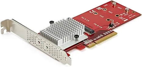 StarTech.com Dual M.2 PCIe SSD Adapter Card - x8 / x16 Dual NVMe or AHCI M.2 SSD ...