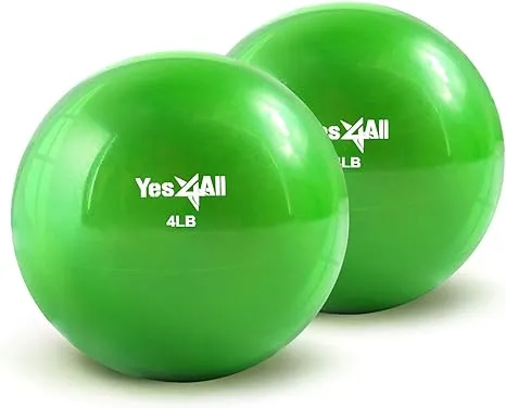 Yes4all Soft Weighted Toning Ball Smooth 4lb Pair