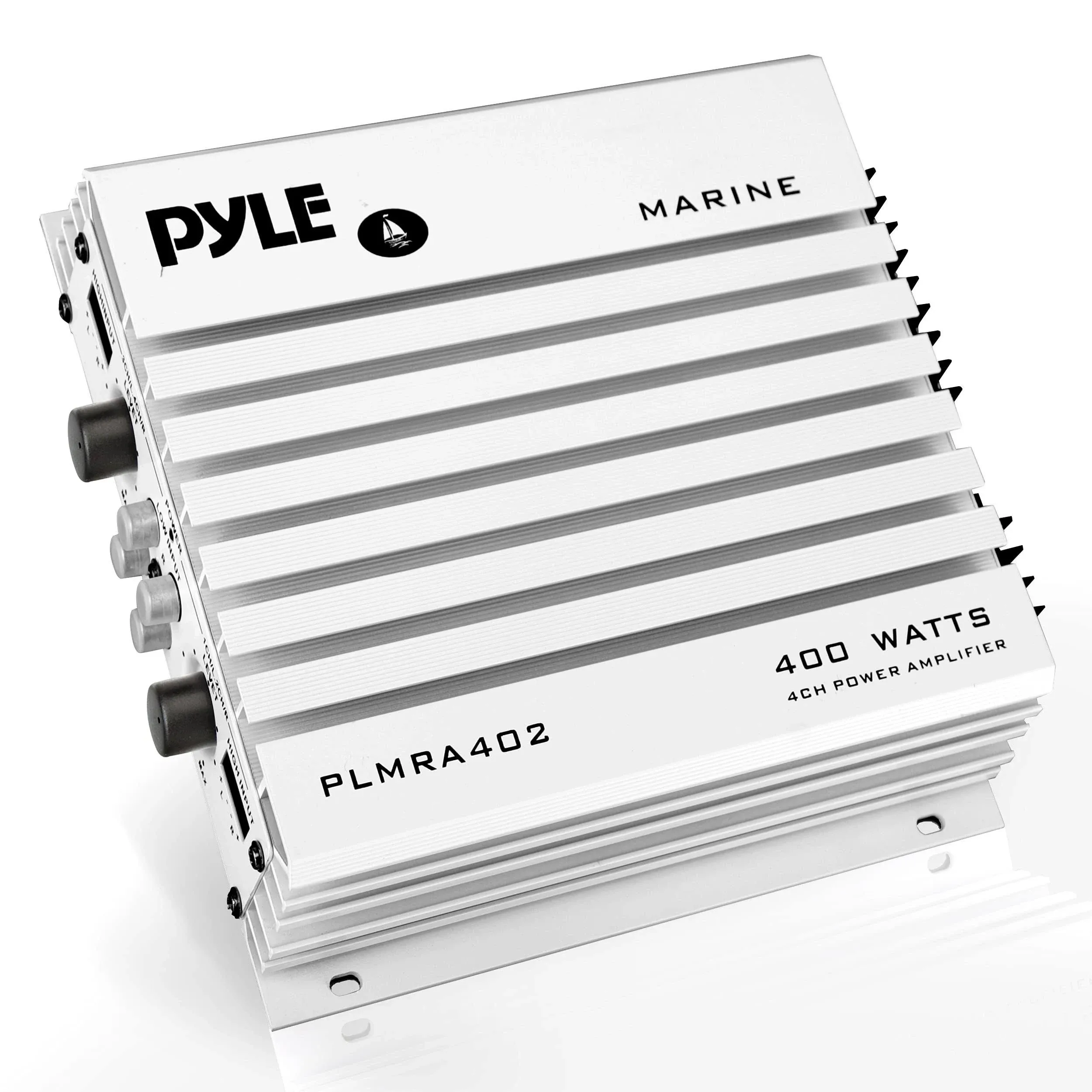 Pyle Hydra Marine Amplifier - Upgraded Elite Series 400 Watt 4 Channel Audio Amplifier - Waterproof, Dual MOSFET Power Supply, G