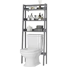 Utex 3-Shelf Bathroom Organizer Over The Toilet Bathroom Spacesaver Espresso