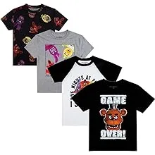 Five Nights at Freddy's Game Over Crew Neck Short Sleeve 4pk Boy's Tees