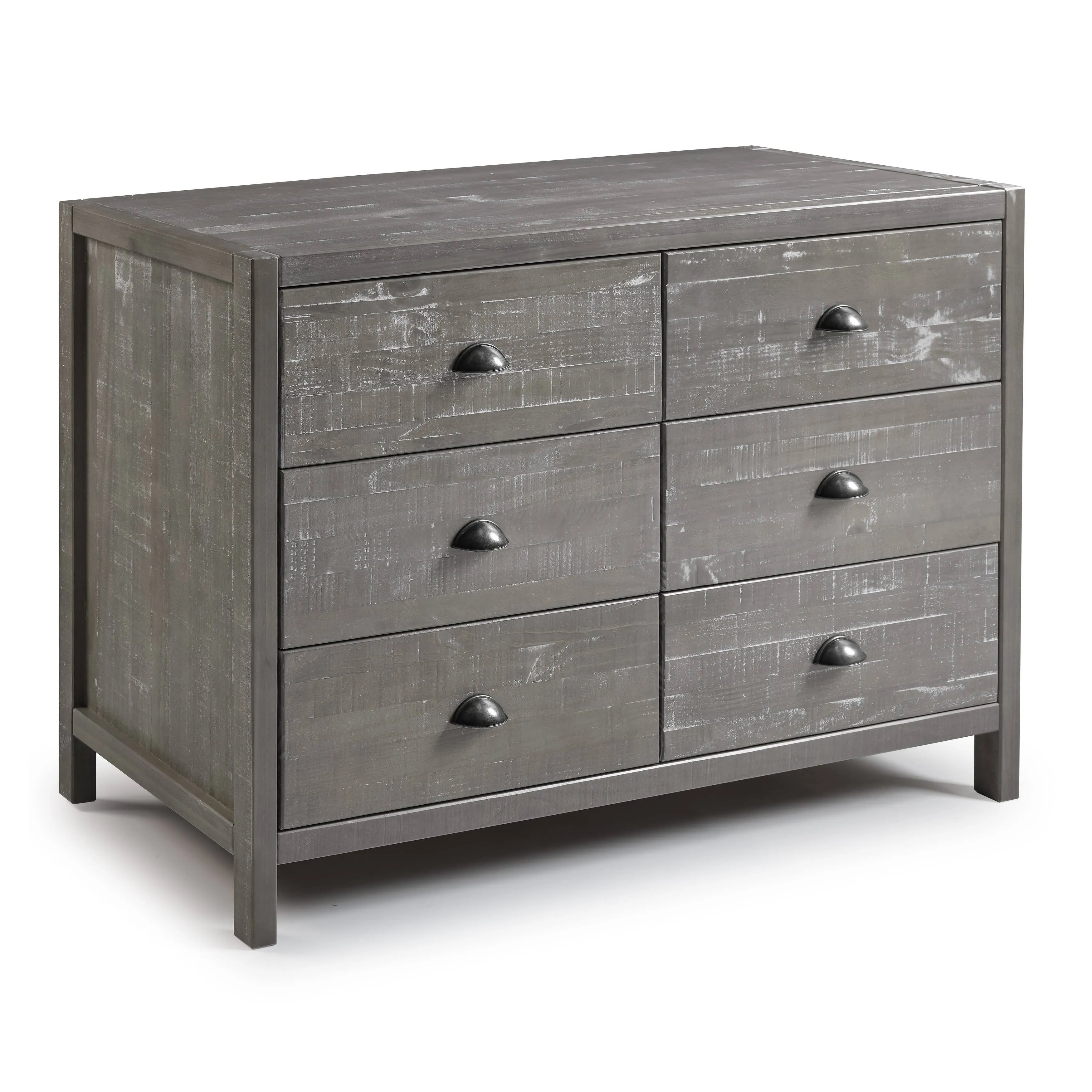 Hampton Six Drawer Dresser - Granite Grey Finish