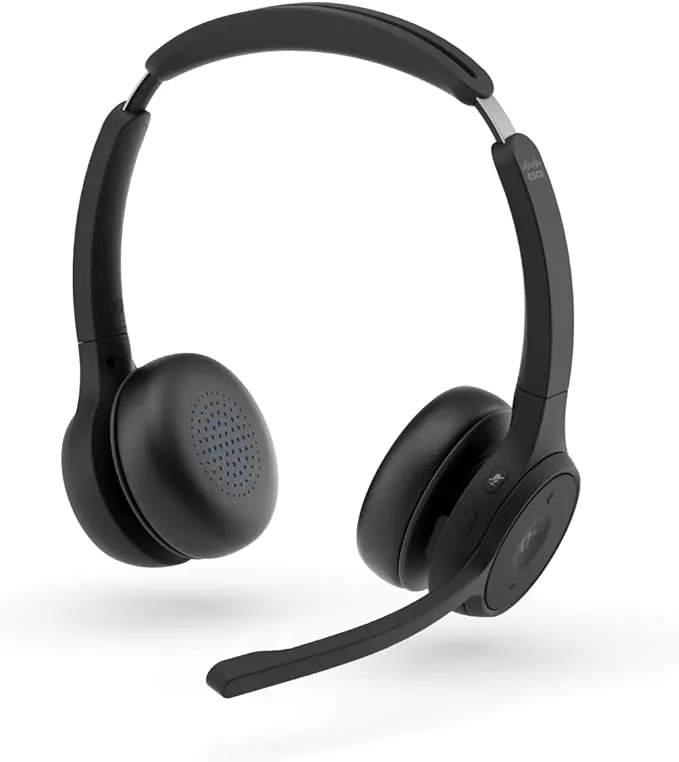 Cisco 722 Wireless Dual-Ear Headset Bundle - Carbon Black