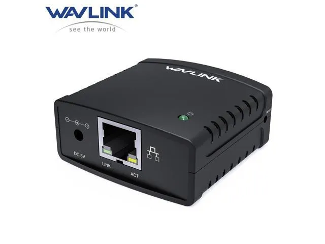 WAVLINK USB 2.0 Networking Print Server Ethernet Print Server Adapter