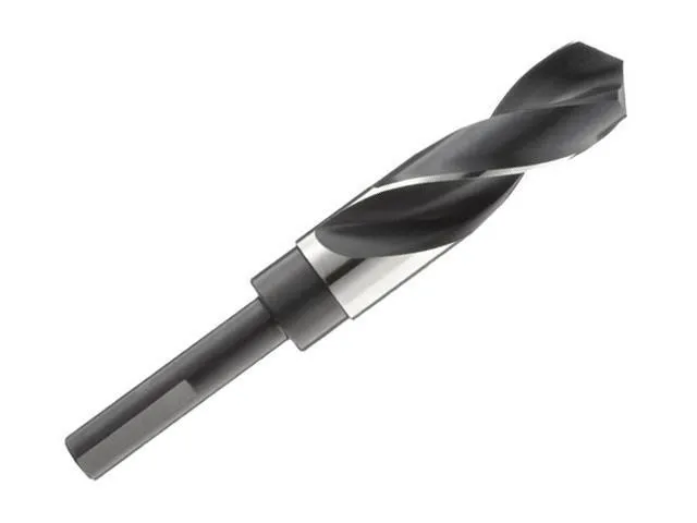 Drill America D/A3F11/16 D/A3F High-Speed Steel Reduced-Shank Drill Bit, Round with 3-Flats Shank, 11/16' Cutting Diameter, Black and Bright.