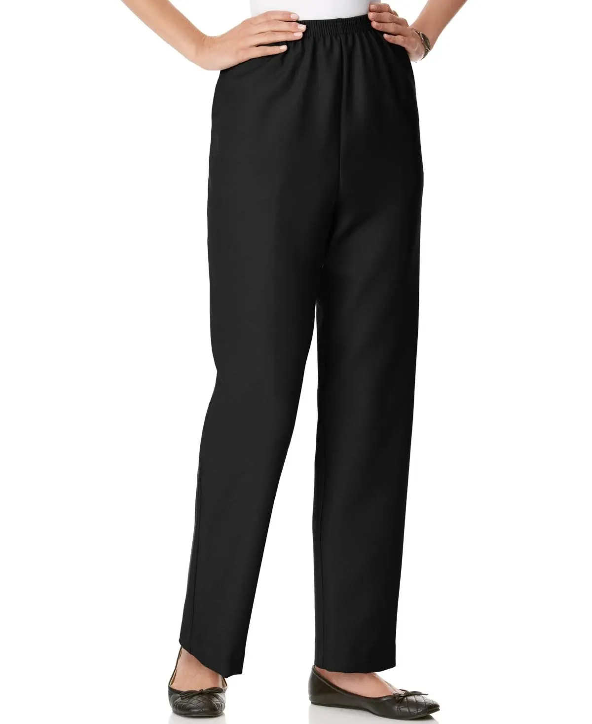 Alfred Dunner Womens Solid Short Pant