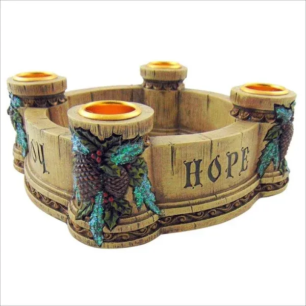 Joy, Faith, Love, Hope Advent Wreath Candle Holder (Single Unit/NC726)