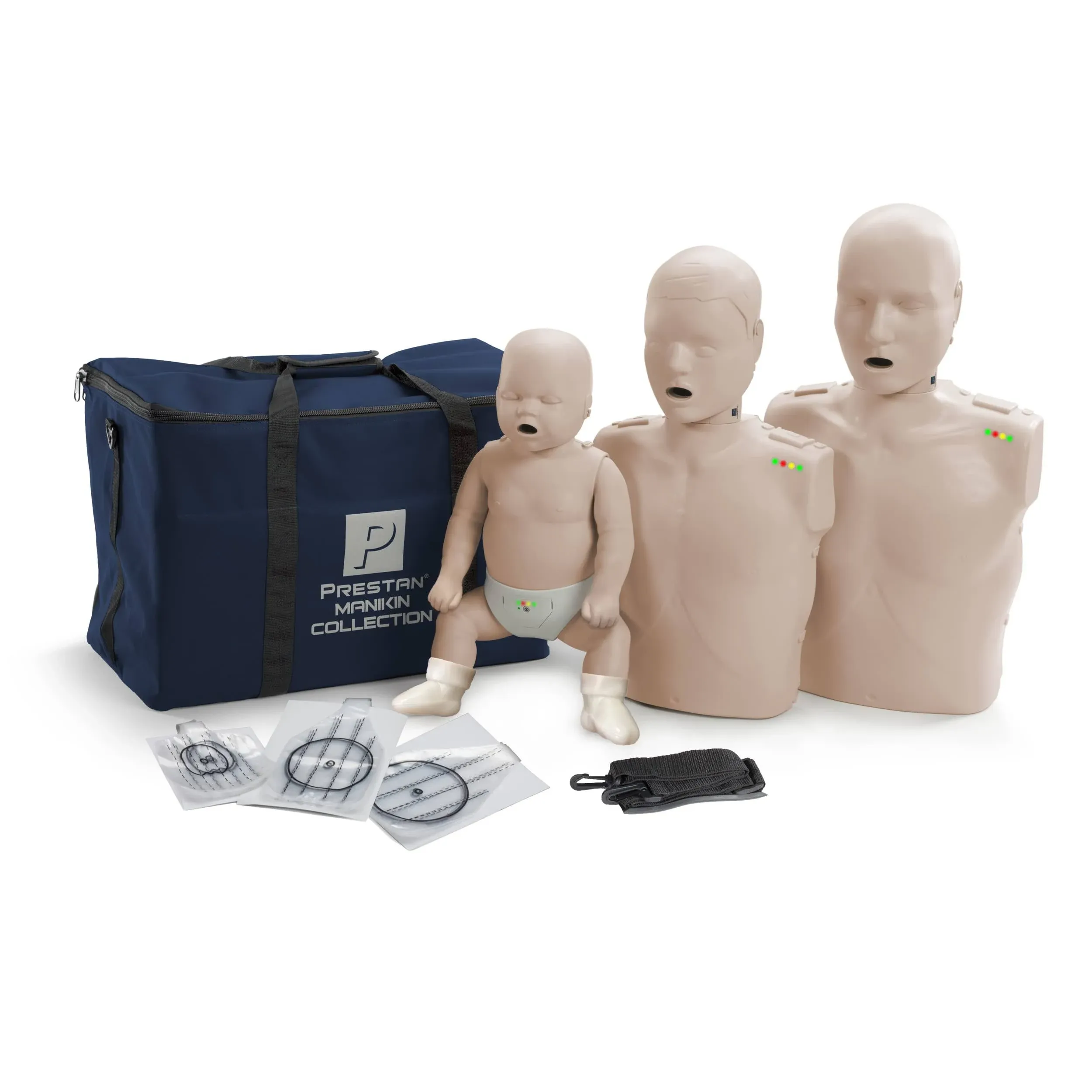 Prestan Collection of CPR Manikins, WITH Feedback, MEDIUM TONE, PP-FM-300M-MS