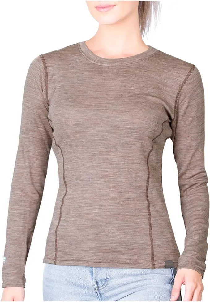 MERIWOOL Womens Base Layer 100% Merino Wool Midweight Long Sleeve Thermal Shirt