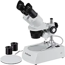 AmScope 10X-60X Forward Binocular Stereo Student Microscope Top/Bottom Lights