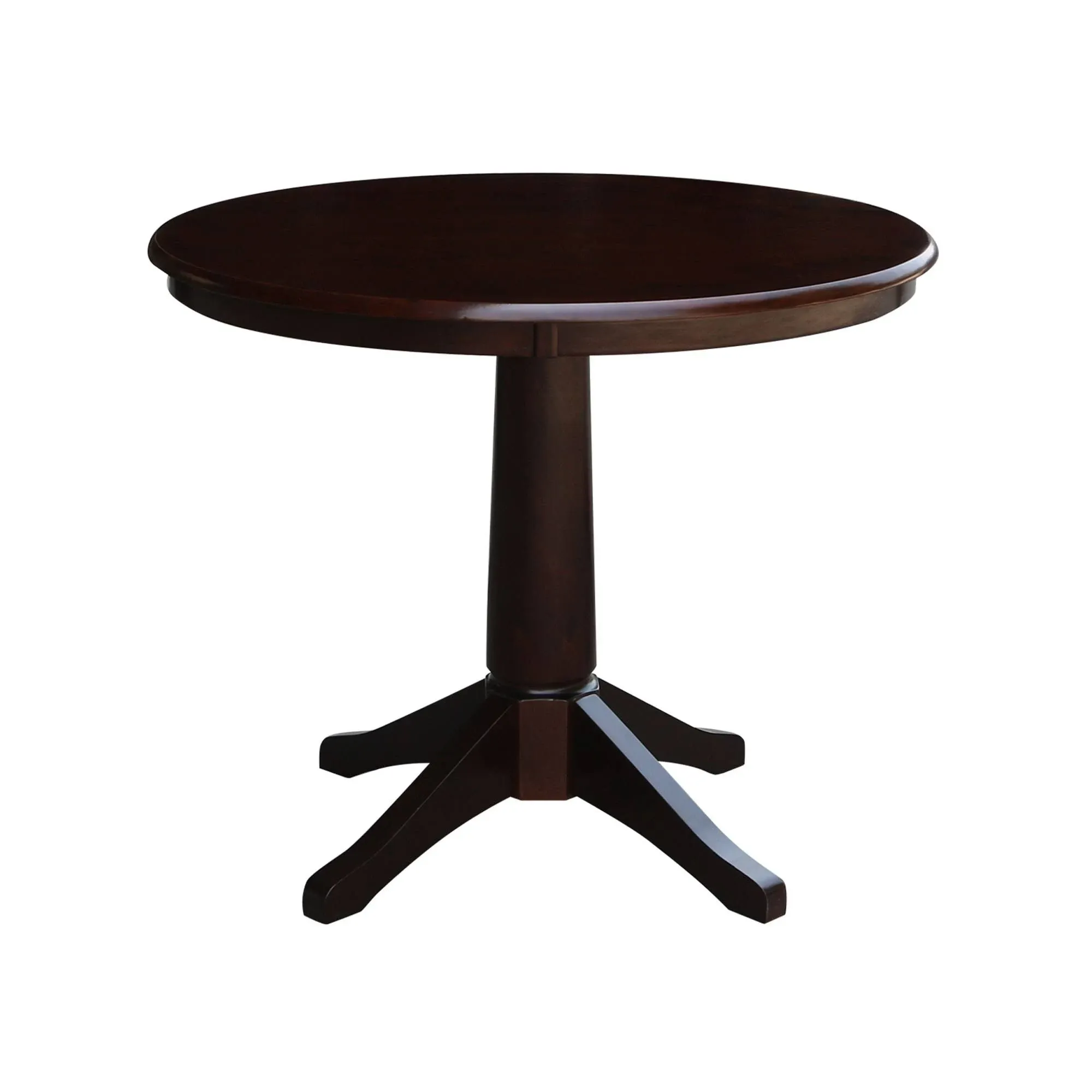 International Concepts 36" Round Top Pedestal Table - 28.9"H - Black