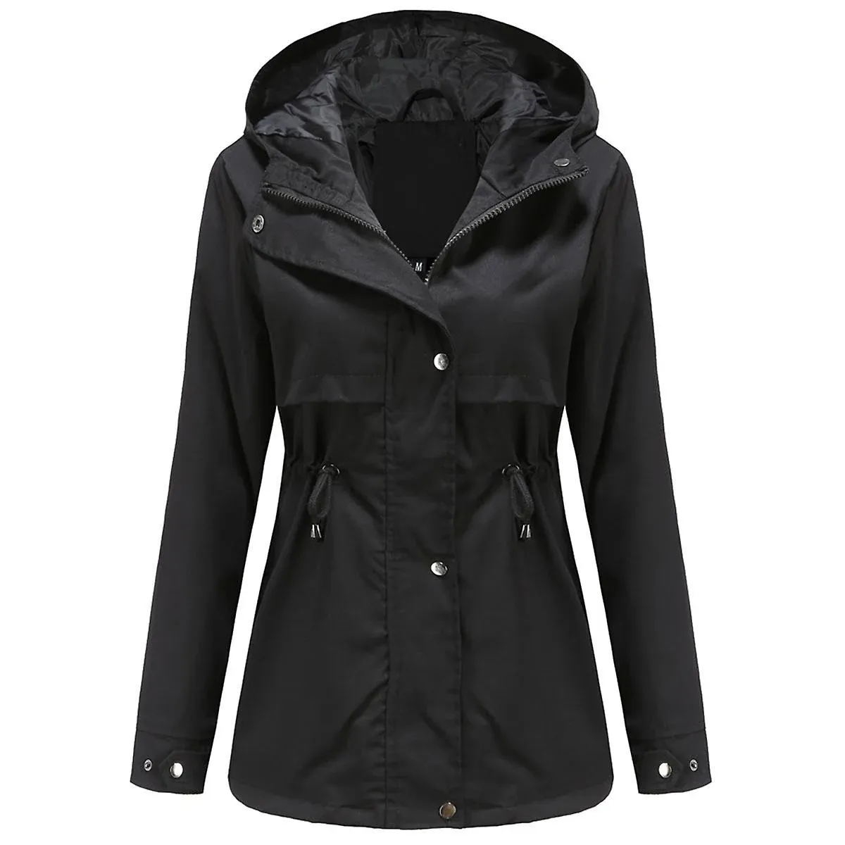 "Women's Jacket Daily Going Out Fall Winter Casual Waisted Solid Color Hoodie Sporty Jacket"