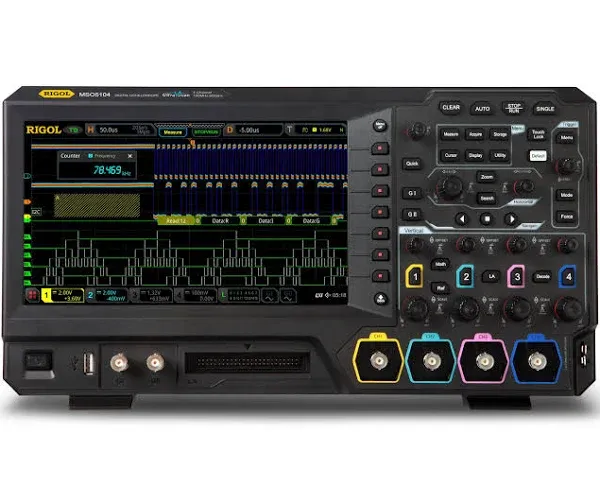 Rigol MSO5104 100 MHz Mixed Signal Oscilloscope with 4 Analog Channels and Ultravision II High-Speed Oscilloscope Free Bundle Option MSO5000-BND