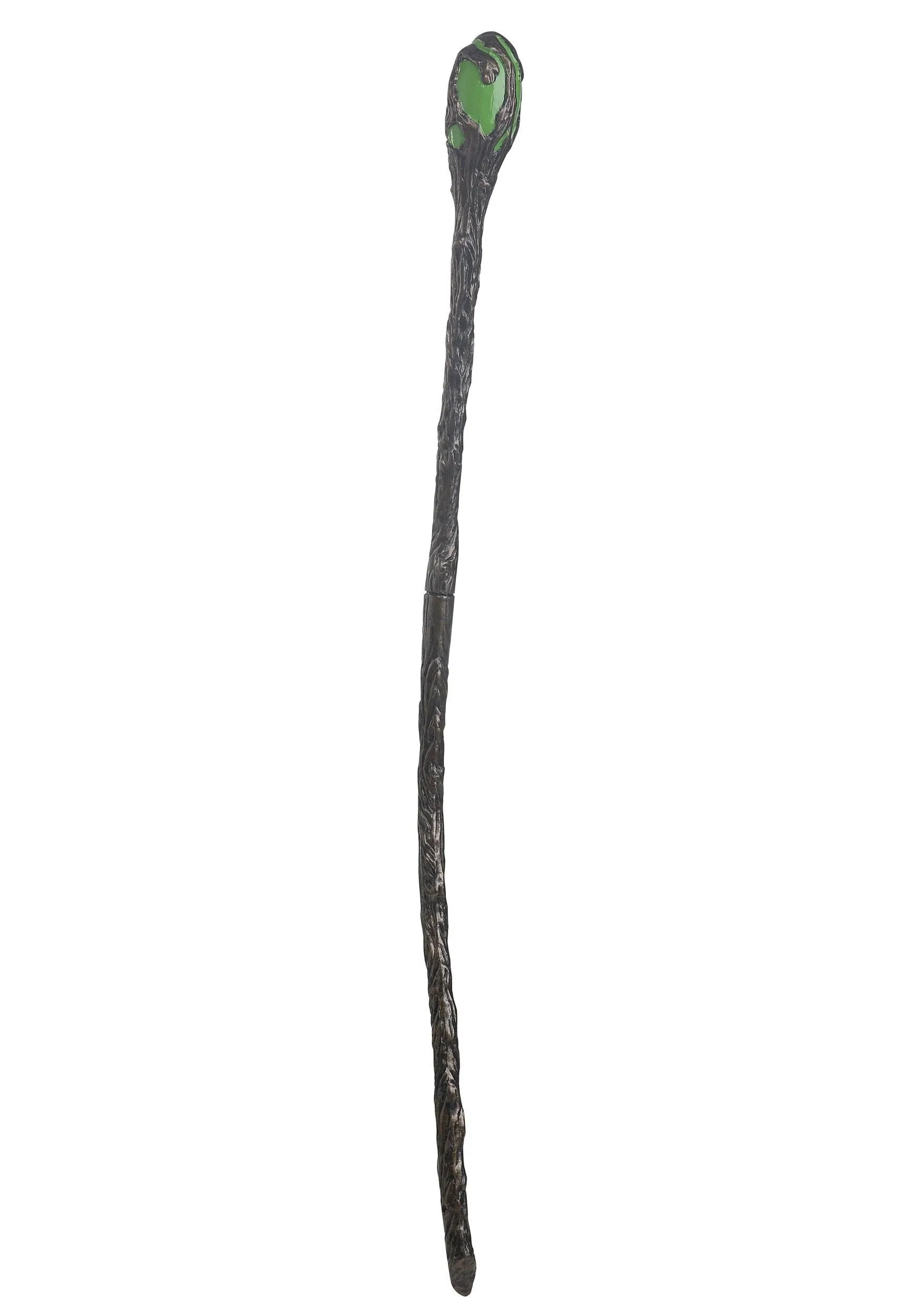 Weathered Warlock Staff Accessory - 60 Inch Molded Plastic with Gnarled Wood Texture