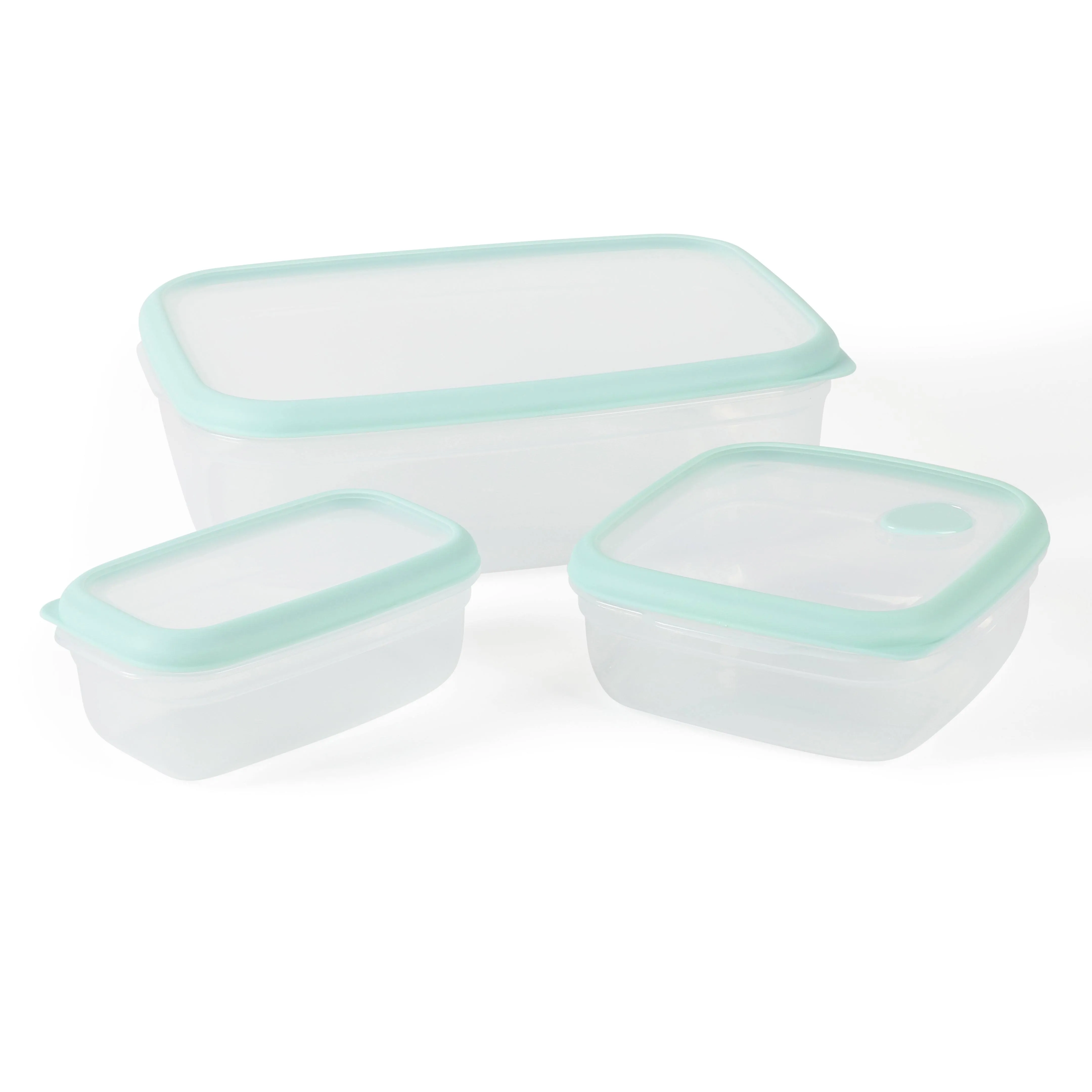 Martha Stewart Denslow 6-Piece (126oz, 33.3oz, 16.7oz) Square and Rectangular Food Container Set w/ Lids