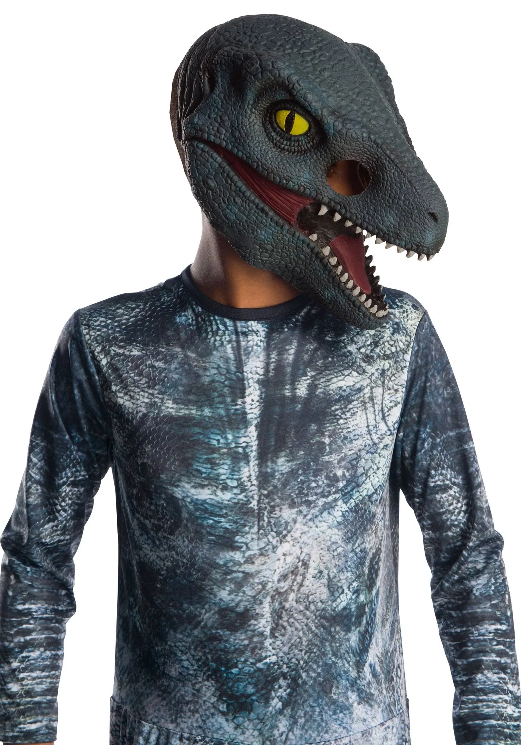 Velociraptor Blue 3/4 Child Mask