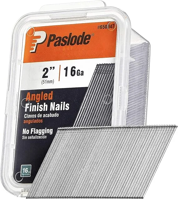 Paslode Finish Nails, Angled, Galvanized, 2 Inch - 2000 nails