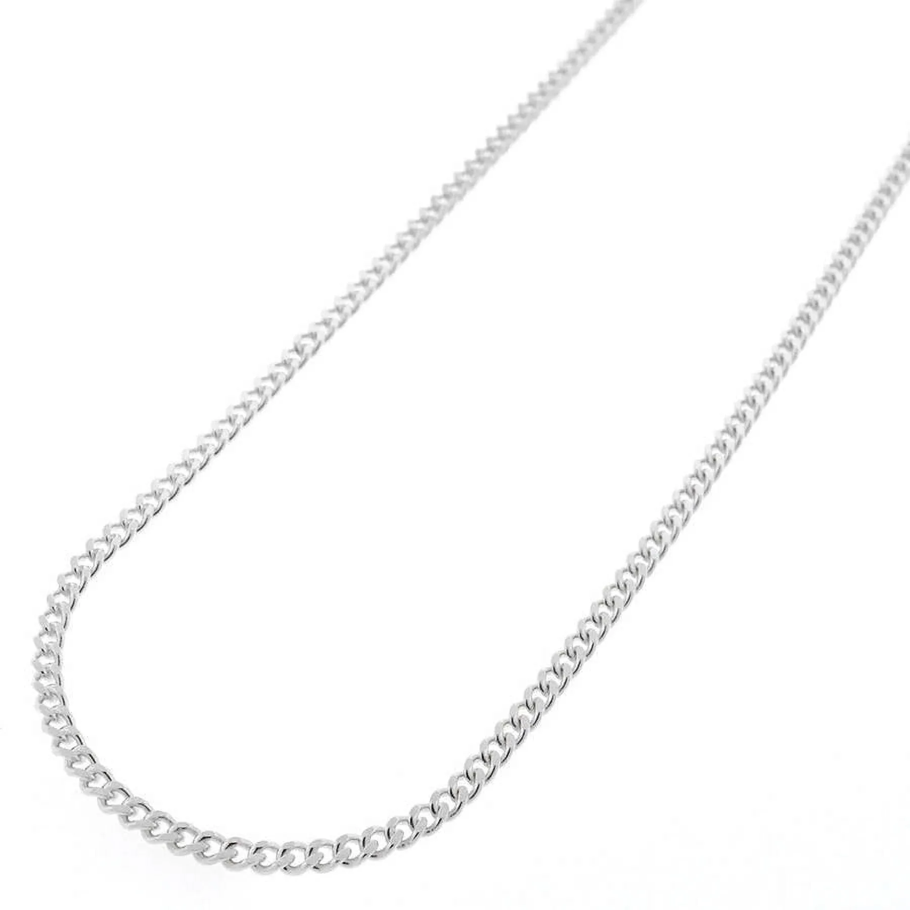 925 Sterling Silver 2mm Cuban Chain Necklace, 16” to 30”, with Lobster Clasp, for Women, Girls, Unisex