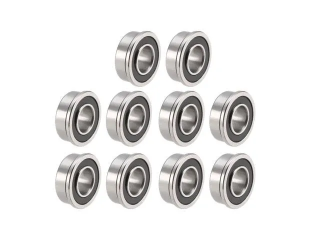 FR188-2RS Flange Ball 1/4 x 1/2 x 3/16 Inch Double Sealed (GCr15) Chrome Steel Bearings 10pcs