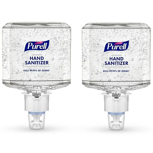 PURELL Advanced Hand Sanitizer Gel, Clean Scent, 1200 mL Refill for PURELL ES6 Automatic Hand Sanitizer Dispenser (Pack of 2) - 6463-02PURELL Advanced Hand Sanitizer Gel, Clean Scent, 1…