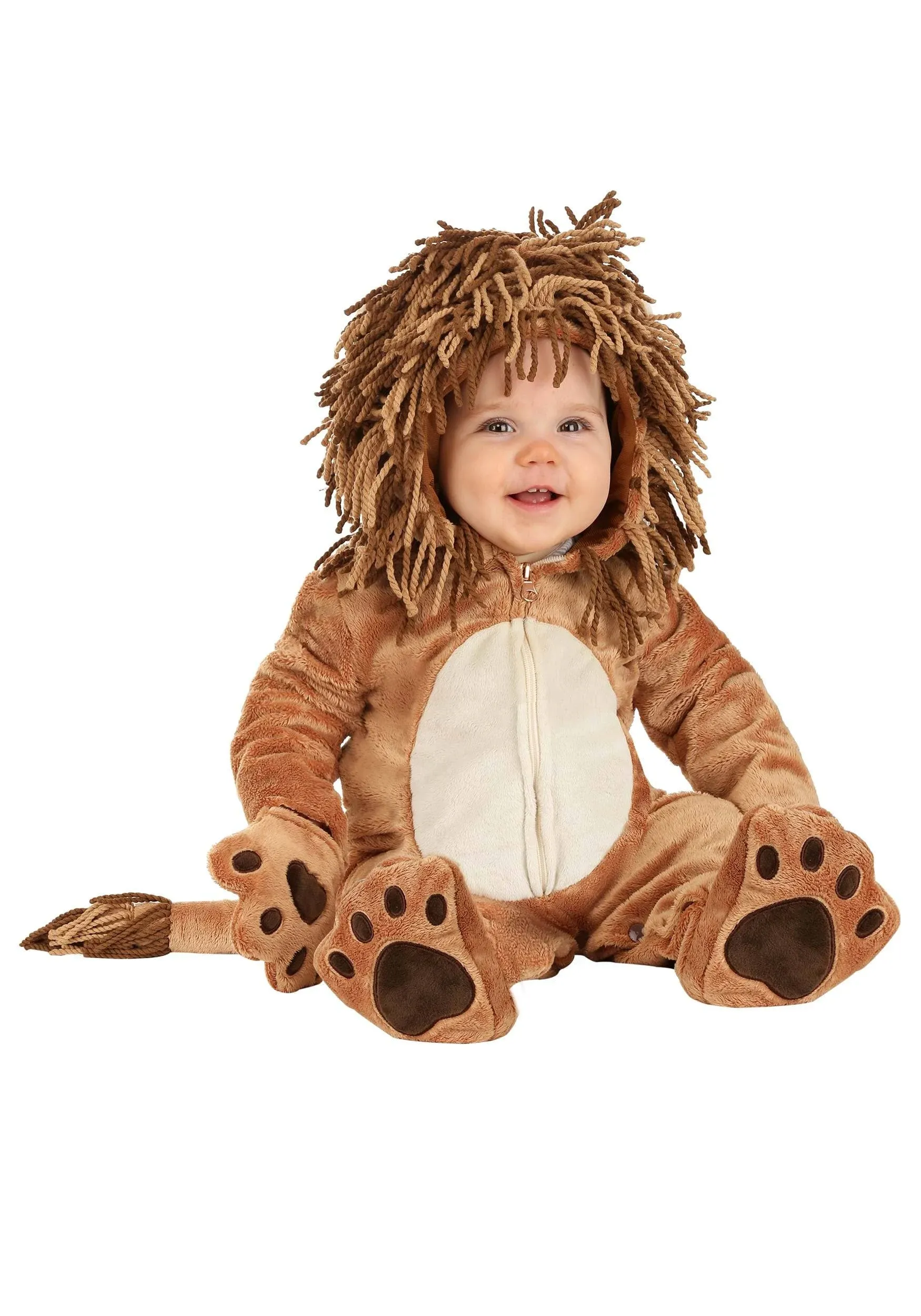 Infant Lion Onesie Costume | Kids | Unisex | Brown/Yellow/Beige | 3/6mo | Fun ...