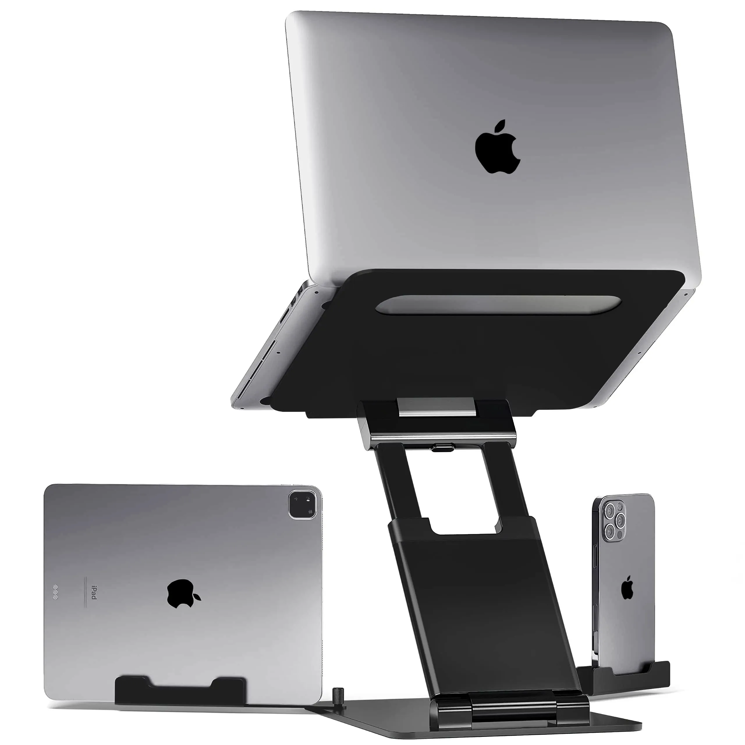 Ergonomic Laptop Stand For Desk, Adjustable Height Up To 20", Laptop Riser Portable Computer, Laptop Stands, Fits All MacBook, Laptops 10 15 17 Inches, Pulpit Laptop Holder Desk Stand