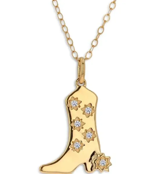 Moon & Meadow 14K Yellow Gold Diamond Cowboy Boot Pendant Necklace, 18" Jewelry & Accessories - Bloomingdale's