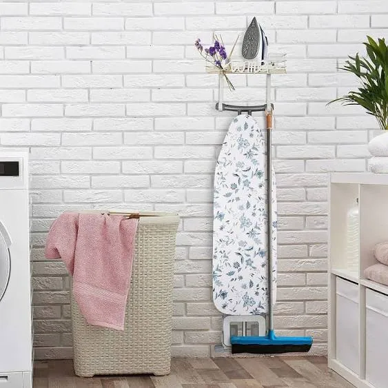 TJ.MOREE Ironing Board Hanger Wall Mount - Laundry Room Decor Iron and Ironin...