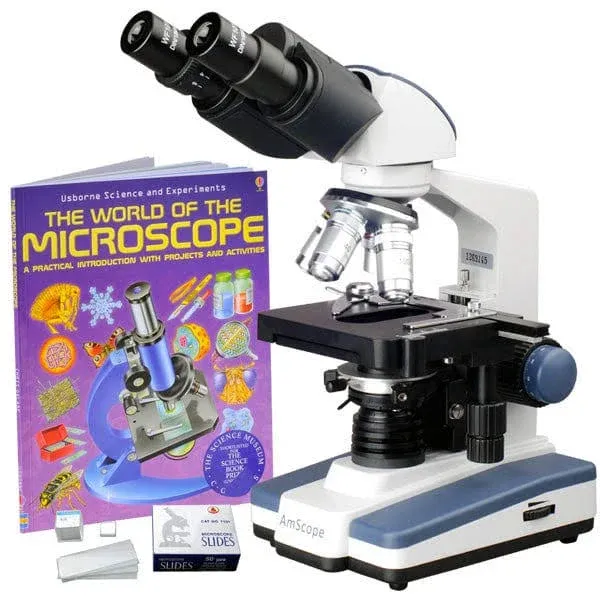 Amscope B120b Siedentopf Binocular Compound Microscope, 40X-2000X Magnification ...