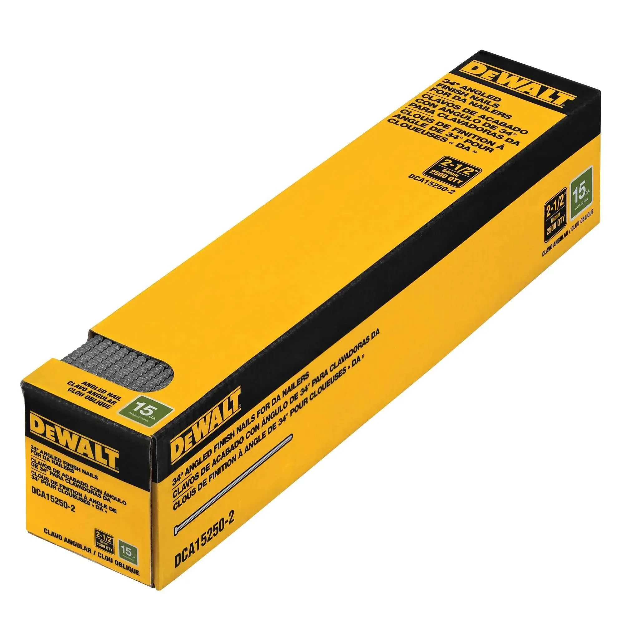 DeWalt DCA15250G-2 Angled Finish Nails