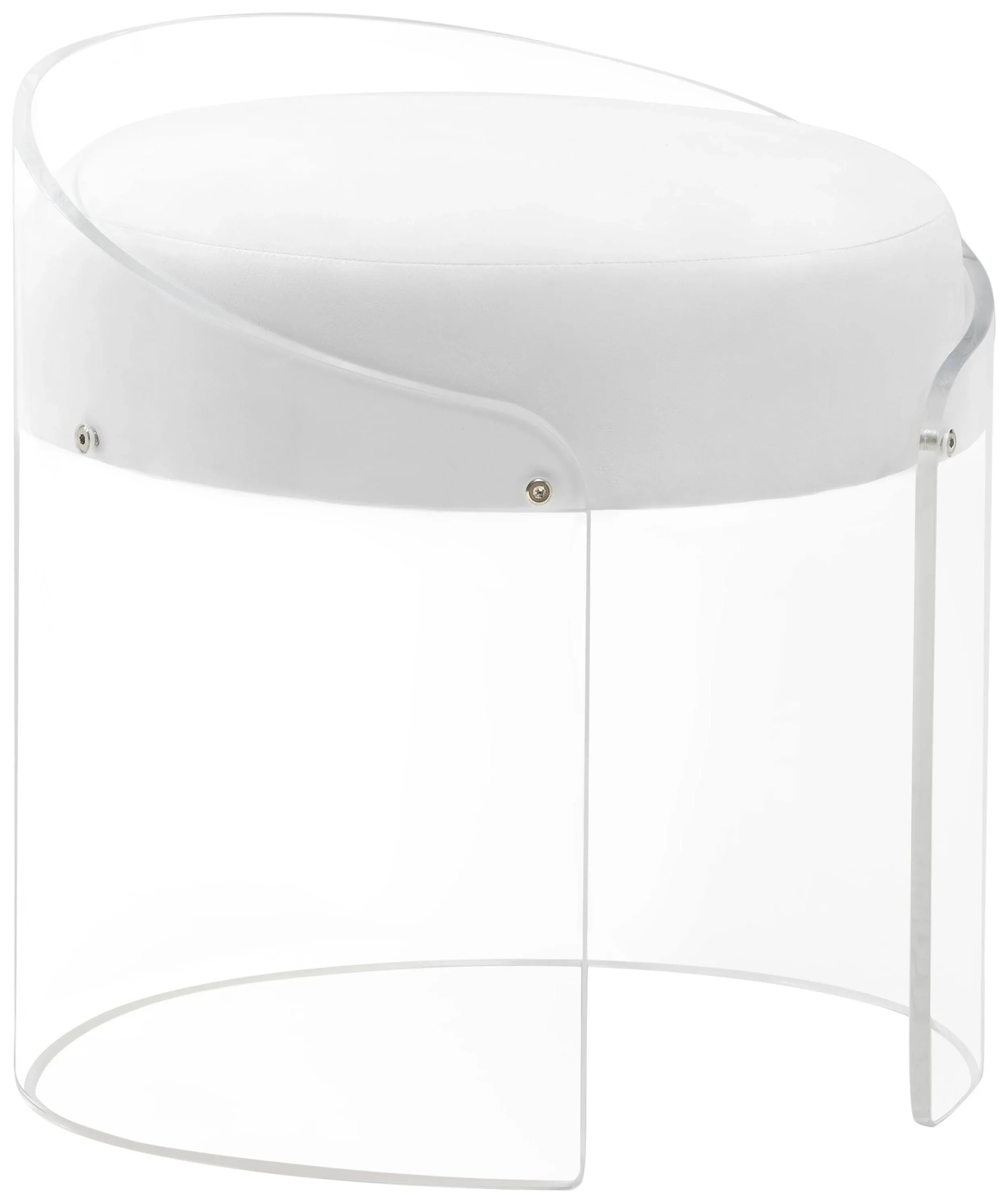 Progressive Furniture A La Carte Clear White Acrylic Stool