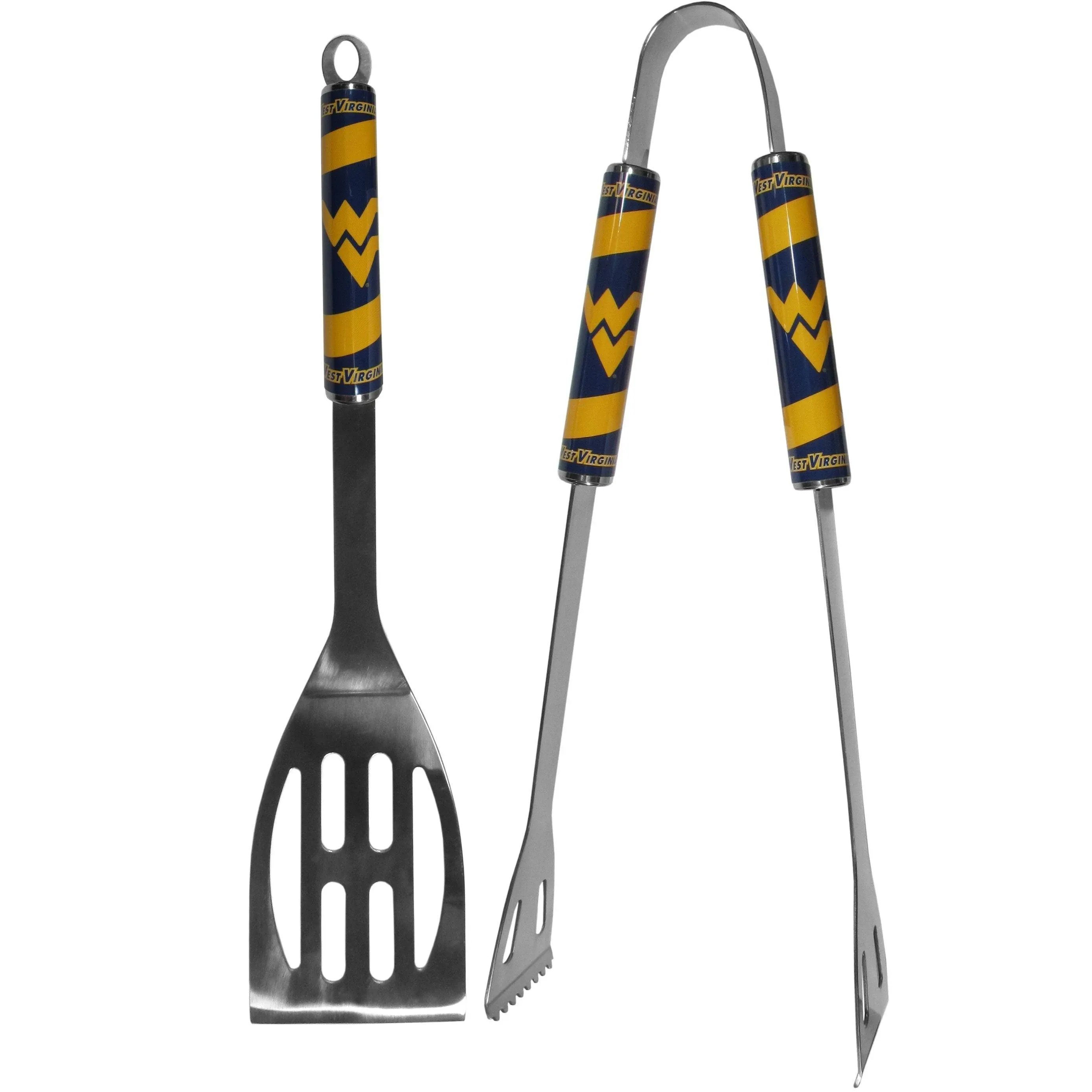 West Virginia Mountaineers 2 Piece Steel BBQ Tool Set