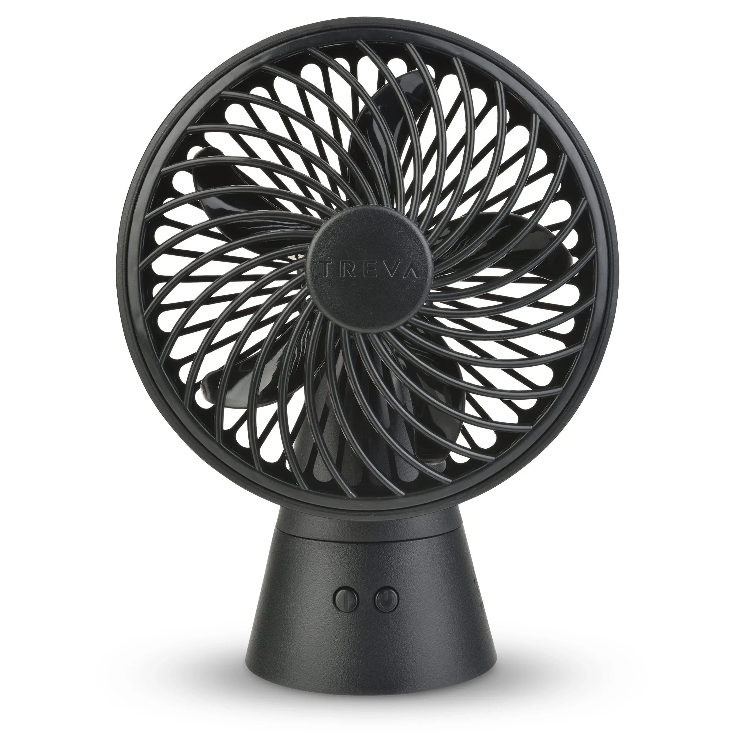 Treva FD05035 Rechargeable Fan 5" H X 5" D 3 speed Oscillating Black