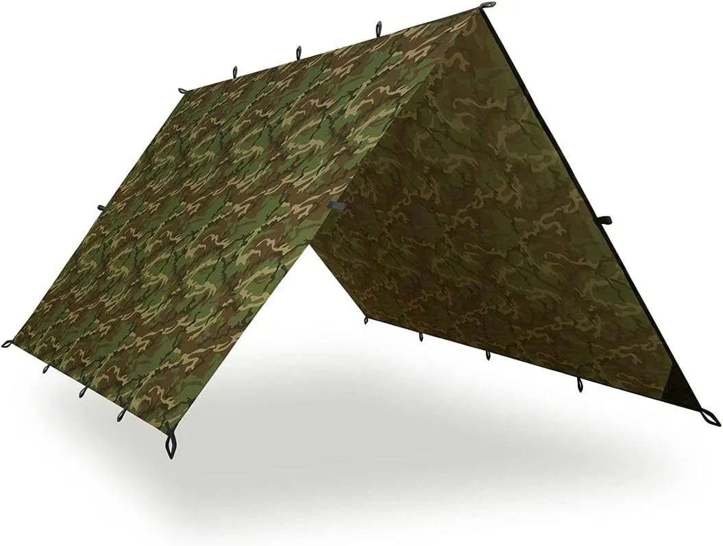 Safari Hybrid Tarp | AquaQuest Waterproof Gear 10 x 10 / Woodland Camo