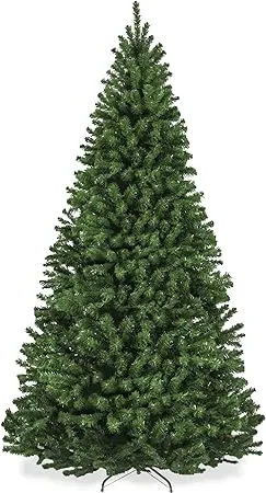 7.5 ft. Premium Unlit Spruce Artificial Christmas Tree w/Easy Assembly, Metal Hinges & Foldable Base