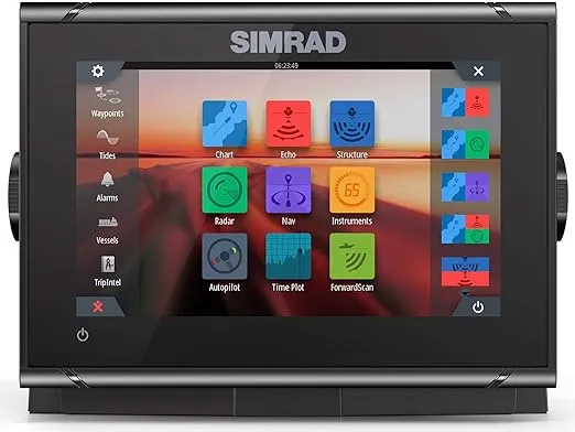 Simrad - GO7 XSR Chartplotter/Fishfinder - Transom Mount Transducer & C-MAP Discover Chart Active Imaging 3-in-1