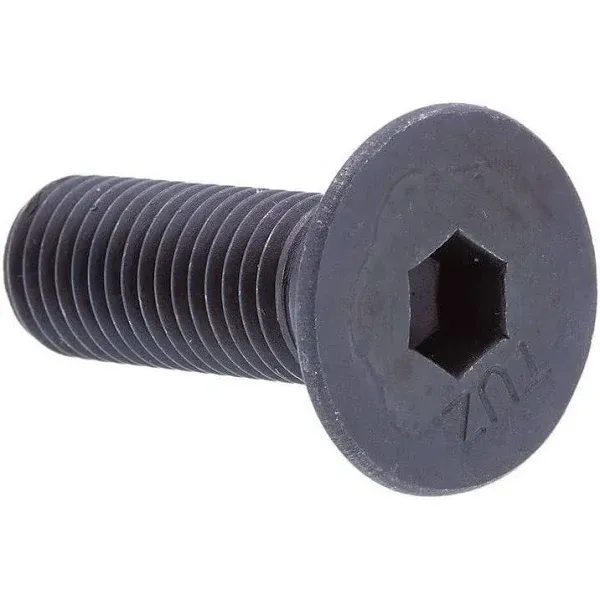 Socket Cap Screw Flat Head Allen Drive 5/16in-24 X 1in Black Ox Coat Steel 25PK