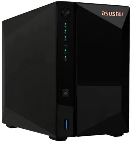 Asustor Drivestor 2 Pro AS3302T - 2 Bay NAS, 1.4GHz Quad Core, 2.5GbE Port, 2GB RAM DDR4, Network Attached Storage (Diskless)