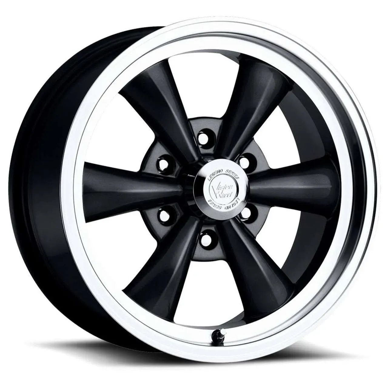 Vision Legend 5 Wheel 17x8 6x139.7 19mm Gloss Black Machined Lip