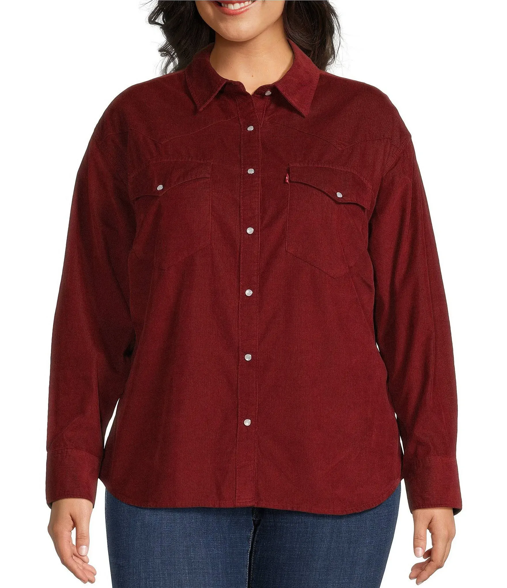 Levi's Plus Size Dylan Oversized Western Denim Shirt - 3X