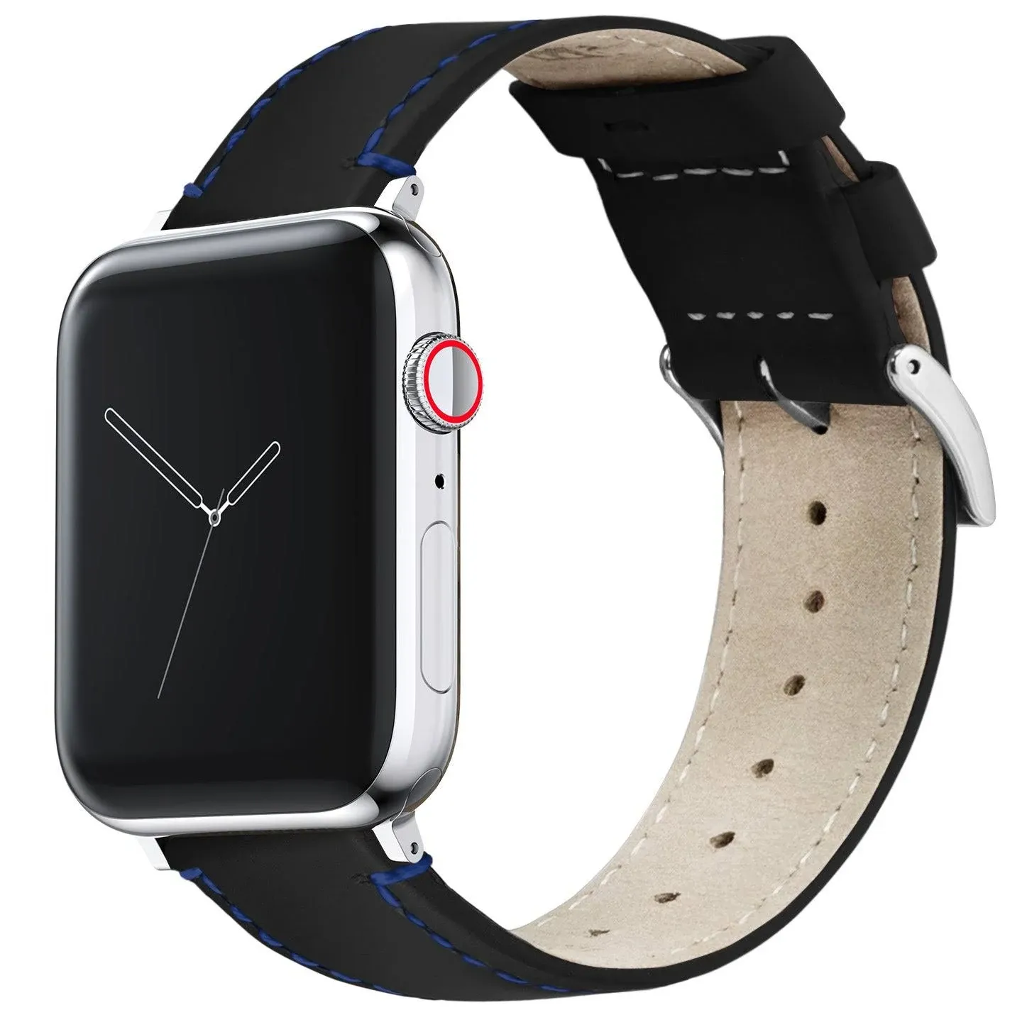 BARTON Top Grain Leather Watch Bands Compatible with all Apple Watch Models Series 8