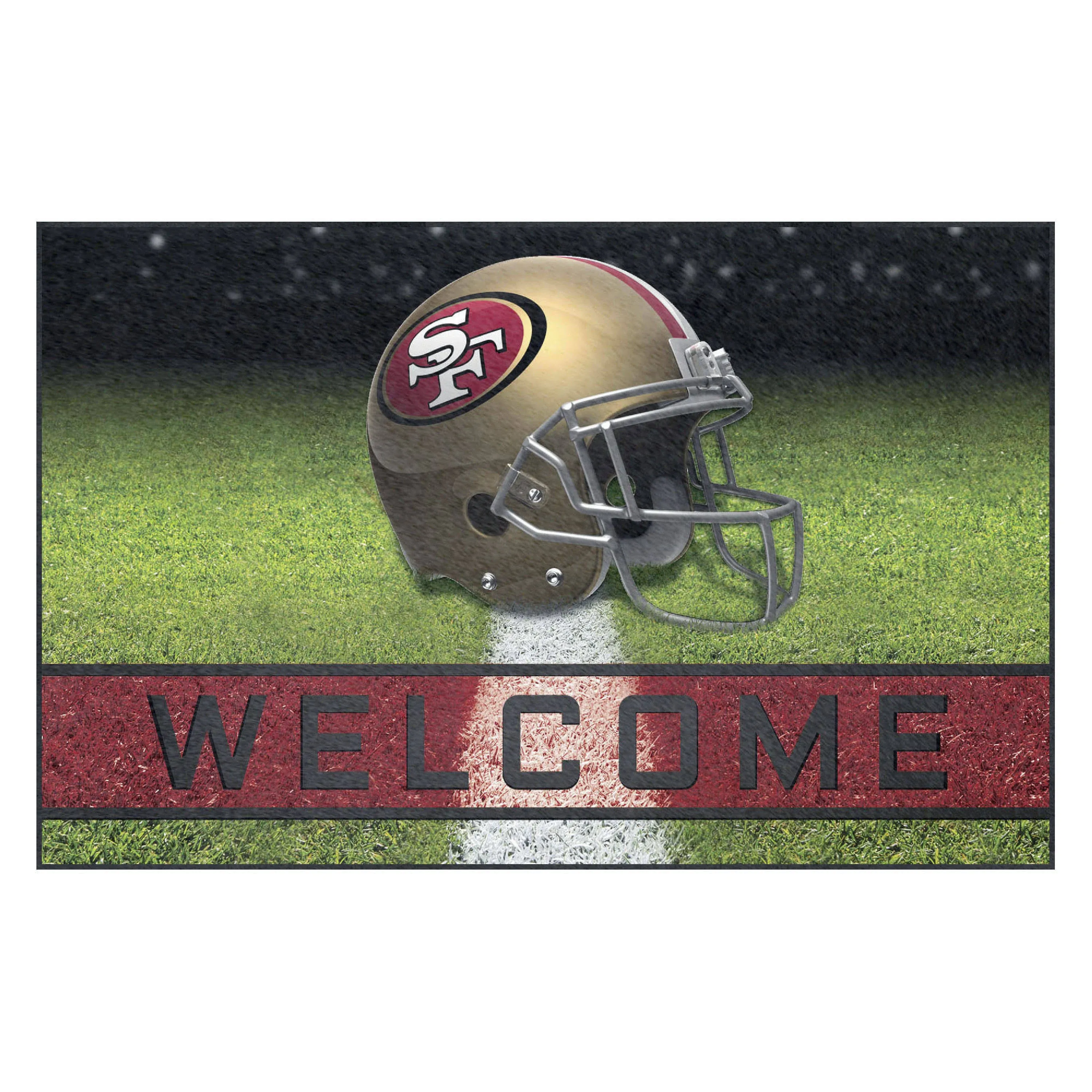 San Francisco 49ers Crumb Rubber Door Mat Welcome