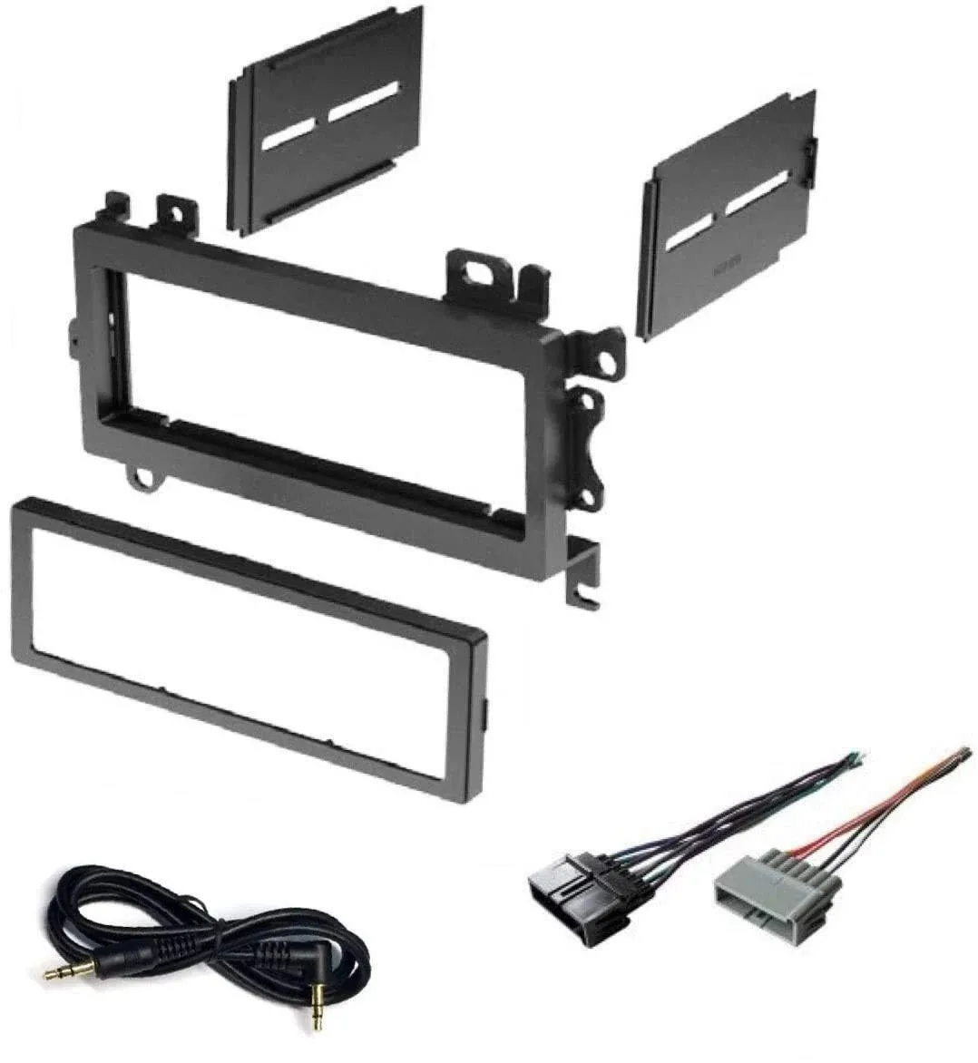 Car Stereo Dash Kit and Wire Harness for Installing a New Single Din Radio for 1997-2001 Jeep Cherokee, 1992-1998 Jeep Grand Cherokee, 1997-2002 Jeep Wrangler