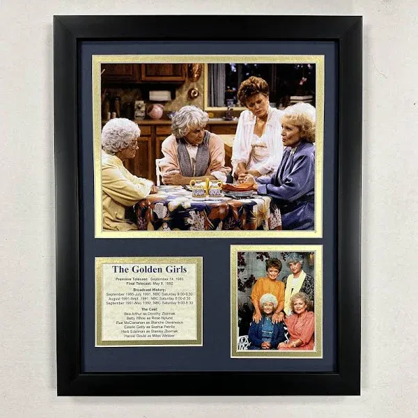 Legends Never Die "The Golden Girls Framed Photo Collage, 11 x 14-Inch White