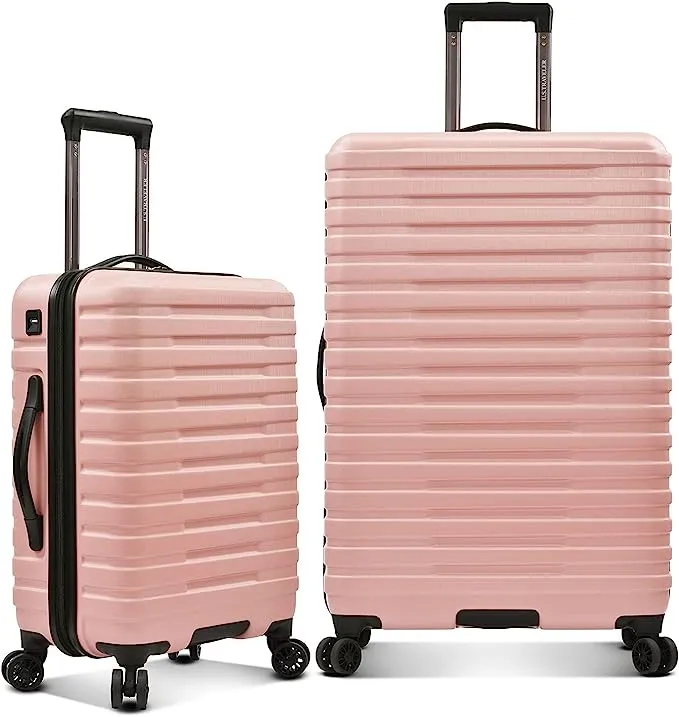 U.S. Traveler Boren Hardside Spinner Luggage with Aluminum Handle, 3-Piece Set Mint