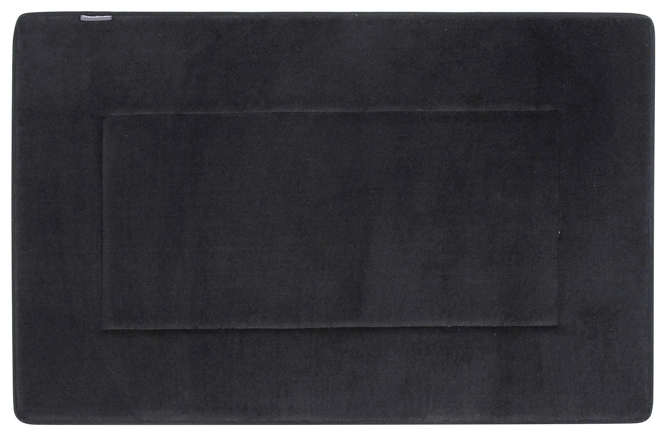 Fabbrica Home Memory Foam Bath Mat in Black, Large 21 x 34 in