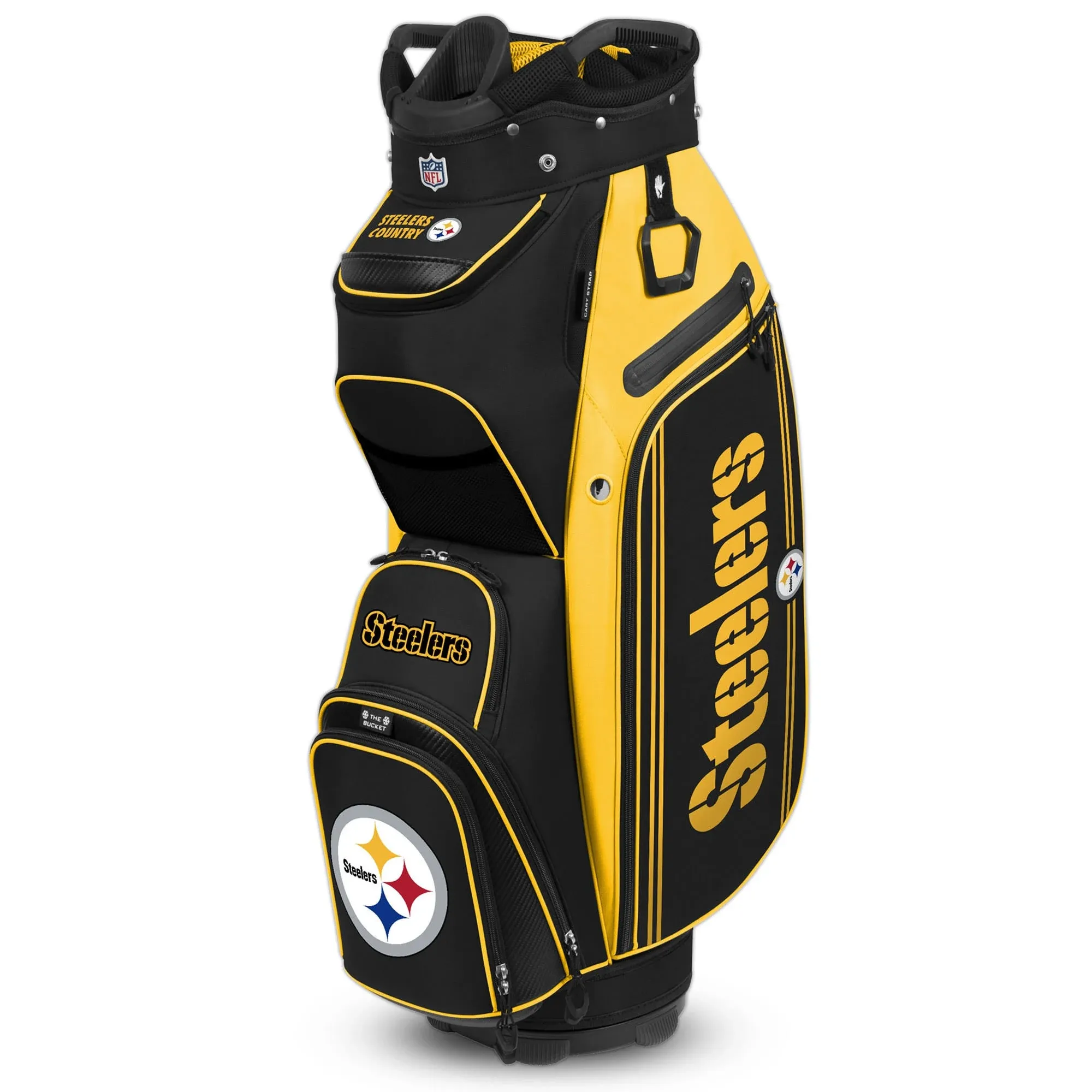 Team Effort NFL The Bucket III Cooler Cart Golf Bag Pittsburgh Steelers