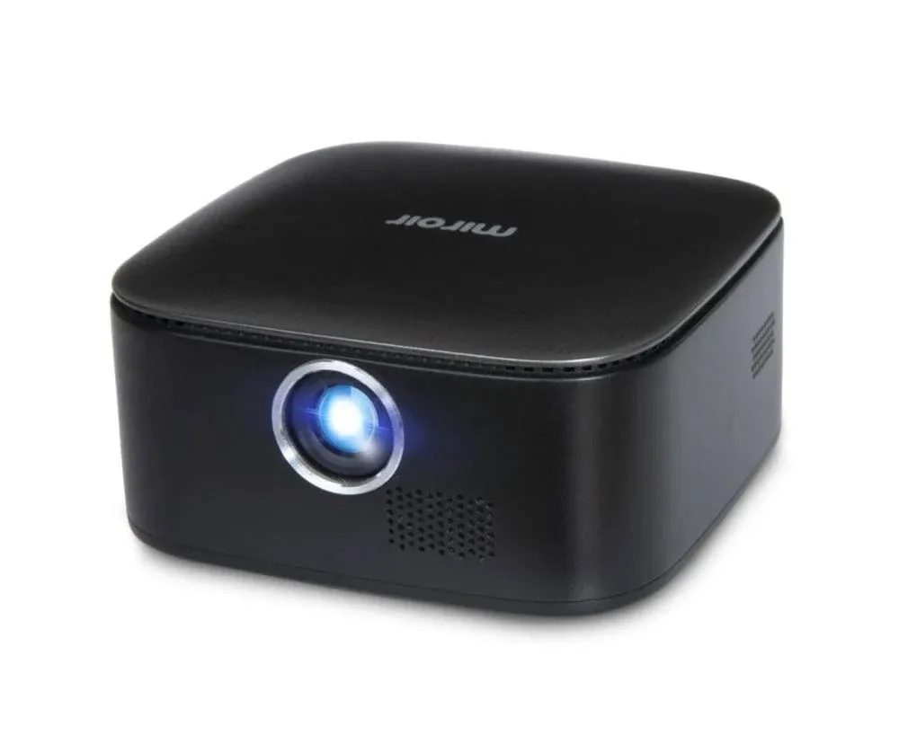 Miroir M75 Portable Projector, Grey, 50 Inch Picture 1080P Supported, 